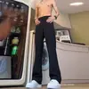 Calça Social Preta Reta com Efeito de Caimento de Alto Padrão, Levemente Flare, Estilo Masculino, Primavera e Outono, Comprimento Estendido, Calça Casual para Terno