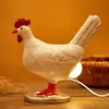 Adorno Luminoso Gallo de Pascua Lámpara Estatua de Animal de Resina Luz de Atmósfera Festiva Regalo Artesanal para Escritorio del Hogar
