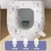 Cojín para Asiento de Inodoro Doméstico, Universal para Todas las Estaciones, Cubierta Impermeable para Asiento de Inodoro, Diseño Lindo Estampado, Cubierta Adhesiva para Asiento de Inodoro
