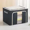 Caja de Almacenamiento Grande de Tela Oxford con Marco de Acero Caja Organizadora Plegable Contenedor de Almacenamiento para Ropa y Colchas Caja de Almacenamiento Lavable para Regalos