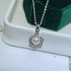 2025 Pendientes de Plata con Aguja de Zirconia Corona Pequeña Perla de Agua Dulce Natural Pendientes Elegantes para Mujer Collar Estrella Pequeña Fragancia