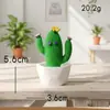 Planta de cactus simulada en maceta musgo micro paisajismo resina adorno pequeño caricatura decoración de escritorio planta en maceta DIY adorno pequeño