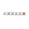 Aretes de Aleación de Titanio G23 Estrella de Nueve Puntas, Clavos para Cartílago de la Oreja, Clavos para la Lengua, Clavos para el Labio, Clavos para la Ceja, Clavos para el Pezón, Joyería Piercing Personalizada al por Mayor