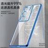 Funda para Teléfono Móvil S60, Sura Da Xuan Tou Galvanizado Anticaídas TPU Silicona Adecuada para Vivo S50Pro Transparente Suave