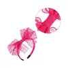 Diadema de Encaje de los 80, Set Neón para Fiesta de Graduación, Collar de Cuentas Conectadas Verde Fluorescente, Aretes, Set de Calentadores para Piernas