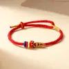 Pulsera de Hilo de Colores del Festival del Bote del Dragón, Zongzi Pequeño Hecho a Mano DIY, Hilo de Cinco Colores para Niños y Bebés, Hilo Rojo al por Mayor