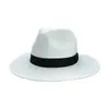 Sombrero de paja de Panama hecho a medida con ala ancha, sombrero de jazz para proteger del sol para vacaciones en la playa al aire libre y exposiciones, hecho a medida