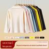 Gola Franzida Outono e Inverno Quente Cor Sólida Térmico Espessado Roupa Íntima para Meninos e Meninas, Top Base Elástico para Estudantes