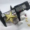 Trenó de Natal Estrela de Cinco Pontas Estrela Vermelha Enfeites Prateados Oversized com Furos Adereços Decorativos Acessórios Decorativos