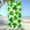 Toalla de Secado Rápido para Vacaciones Transfronterizas junto al Mar, Toalla de Playa de Estilo Sencillo, Trébol de la Suerte Verde Portátil Toalla de Baño Fuerte Absorbente de Agua