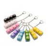 Chaveiro Botão Luminoso de Patinha de Gato Chave de Teclado Switch Tecla de Teclado Brinquedo Descompressão Pingente de Bolsa Chaveiro