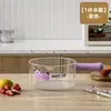 Tina de Lavado de Verduras de Doble Capa con Cesta Escurridora, Charola para Frutas Doméstica para Sala de Estar, Cesta Coladora de Agua de Plástico Espesado para Cocina, Cesta para Lavar Verduras