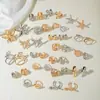 Joyería Transfronteriza Europea y Americana, Anillos Irregulares de Aleación Exagerados con Forma de Labios de Moda y Únicos, Juego de Anillos Huecos Vintage