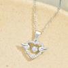 Collar Inteligente de Amor Simple de Lujo Ligero Estilo Japonés y Coreano para Mujer, Colgante de Alas de Ángel de Alta Gama Combinable, Nicho Regalo 520