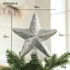 Nuevo Polvo Pegajoso de Espuma Estrella para la Punta del Árbol de Navidad Estrella Explosiva Estrella de Cinco Puntas Decoración Diseño de Escena Navideña Stock Disponible