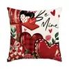 Fronha de Almofada para Dia dos Namorados da Amazon Transfronteiriça com Coração de Amor e Design Floral, Fronha Decorativa para Almofada de Sofá de Sala de Estar de Casamento Transfronteiriça