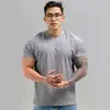 Camiseta Deportiva Nueva de Verano Textura Pesada Almohadilla Hombro Puño Manga Larga Anti-Arrugas Secado Rápido Fitness Running Hombre Descanso