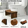 Taburete de pie de madera maciza para inodoro, ayuda para agacharse para baño, reposapiés para inodoro, reposapiés para sentarse en el inodoro