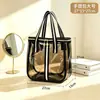 Bolsa de cosméticos de PVC transparente, impermeable, gran capacidad, bolsa de tocador de viaje portátil, disponible en varios tamaños, con un diseño transparente