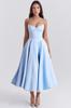 Comercio Exterior de Alta Gama Transfronterizo Sexy para Mujer con Tirantes de Red Dura Falda Larga Vestido Falda Larga Elegante Ajustado