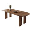 Mesa de Madeira Maciça Nórdica Design de Madeira Original Mesa Simples Luz de Mesa Estilo Luxo Silencioso Mesa de Jantar Mesa de Trabalho Oval Distinta