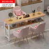 Mesa de manicura, mesa económica para salón de manicura, mesa de maquillaje moderna, diseño de lujo ligero y minimalista, uso individual o para dos personas, manicura estilo japonés