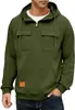 Sudadera con capucha para hombre de nueva temporada Primavera/Otoño, cremallera, múltiples bolsillos con solapa, pantalones, jersey, chaqueta deportiva casual con forro polar