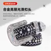 Cinturón Punk Drip de Diamantes de Imitación Remachados Personalizado del Mismo Rapero Hip-Hop Europeo y Americano de la Costa Oeste