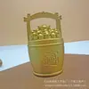 Popular Cubo de Dinero de Latón - Cubos Grandes y Pequeños que Traen Fortuna, Regalos Artesanales, Regalos Decorativos Creativos para Oficina y Sala de Estar