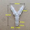 Conector en Y de tres vías, junta de espiga de espiga de pescado, junta de plástico, manguera de tubería de agua tubería de aire, divisor en Y de ángulo reductor
