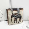 Bolsa de Hombro Thai Transfronteriza con Elefante Bordado Moda para Mujer Nueva Bolsa de Lona Portátil de Gran Capacidad para Mujer