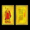 Estátua de Buda, Cartão de Buda Portátil de Metal, Bodhisattva Guanyin, Bodhisattva Ksitigarbha, Cartão Portátil de Paz com Impressão Personalizada, Cartão Dourado