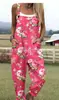 Nuevo mono casual de verano para mujer, estilo europeo y americano, con tirantes, estampado digital 3D, de botones
