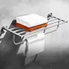 Toallero de baño de acero inoxidable 304, toallero de pared para baño, barra de almacenamiento para inodoro