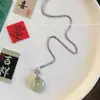 2026 Nuevo Collar con Colgante de Fortuna y Paz Estilo Chino para Mujer, Regalo para Mejor Amiga o Novia, Diseño de Nicho Estilo Chino