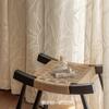 Cortina de Gasa Estilo Francés Lujo Ligero de Alta Gama Romántica Retro Cortina en Relieve Transparente e Impermeable Sala de Estar Visillo de Ventana de Alta Gama Bolsa Terminada