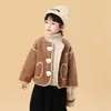 Abrigo Corto de Lana para Niños Otoño Nuevo Estilo Guapo Moderno Ropa Niños Otoño Invierno Celebridad de Internet Estilo Callejero Abrigo de Lana Otoño