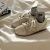 Zapatillas de Entrenamiento Plateadas Estilo Coreano Alemán para Mujer 2026 Nuevo Otoño con Cordones Ocultos para Aumentar la Altura Estilo Casual Academy para Mujer Suela Plana Zapatos Forrest Gump