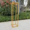 Nuevos Accesorios para Bodas, Soporte de Exhibición Geométrico de Hierro Engrosado, Barra Telescópica para Bodas, Arreglo de Decoración de Marco Rectangular