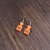 Brincos de Saco da Sorte Cabeça de Abóbora Desenho Animado Fofo Europeus e Americanos Transfronteiriços para Halloween Brincos Decorativos Punk Divertidos para Festas