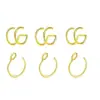 Venda Direta de Fábrica, Argola para Lábio de Aço Inoxidável Tendência Personalizada, Conjunto de 6 Peças de Joia para Piercing Corporal Gancho de Pesca em Forma de C, Atacado Pequeno