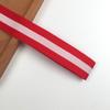 Cinto de tricô listrado de poliéster liso multi-especificação, cordão de crachá de alça inter-colorida de três cores, vermelho, branco e azul, faixa colorida