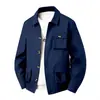 Comercio Exterior Transfronterizo Ropa de Trabajo para Hombre de Color Sólido con Múltiples Bolsillos Estilo Simple Manga Larga Casual Versátil Impermeable Chaqueta Abrigo