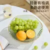 Placa de Frutas para Sala de Estar Doméstica Resistente a Quedas de Luxo Leve, Placa de Doces Criativa Fofa, Placa Transparente de Lanches de Alto Padrão e Alto Valor