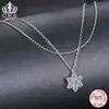 Colar Dupla Camada de Moissanita Aifulu Acessível de Luxo Transfronteiriço Prata Esterlina S925 Joia Versátil Atacado Feminino Corrente Elegante para Clavícula