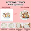 Kit de Materiales para Hornear Ardilla DIY Set de Bordado de Animales Lindos para Principiantes Decoración del Hogar Regalo Hecho a Mano