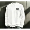 Camiseta de algodón de manga larga a la moda estilo americano para hombre, nueva colección otoño 2026, capa base casual y versátil de corte holgado para hombre