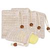 Bolsa de jabón de algodón y lino natural, suministros de baño, se puede usar para exfoliar y hacer espuma, directo del fabricante, masaje multifuncional, biodegradable