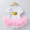 Ropa Infantil Transfronteriza Amazon Ins Vestido de Cumpleaños para Bebé Niña Más Vendido Bebé Medio Año 1-2 Años Vestido Infantil de Manga Corta