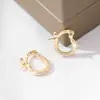 [Transfronterizo] Venta Directa de Fábrica Múltiples Tamaños Patrón de Piel de Serpiente Pendientes Europeos y Americanos Chapados en Cobre 18K Pendientes Lindos y Modernos